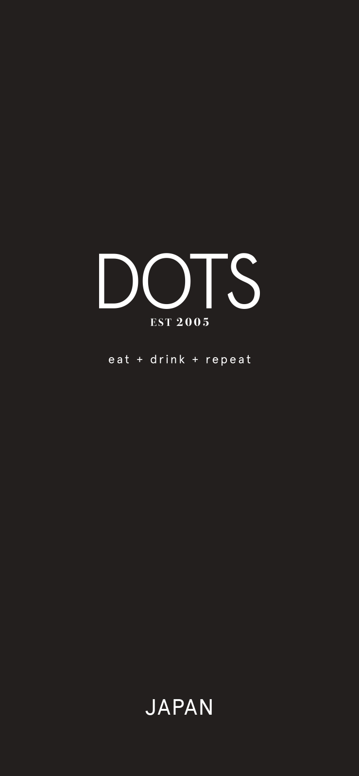 Dots 1060 – Food Menu