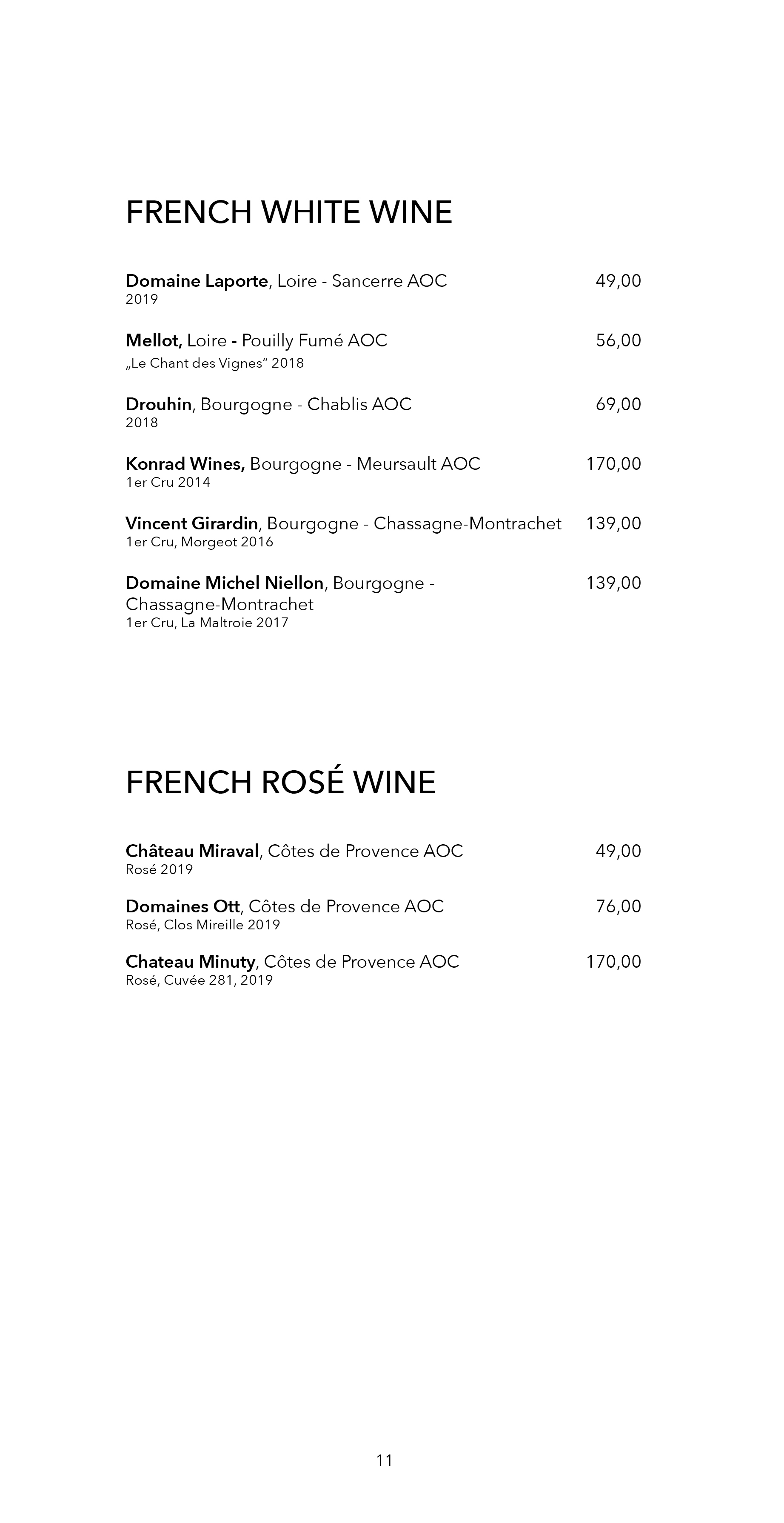 Dots 1060 – Wine Menu
