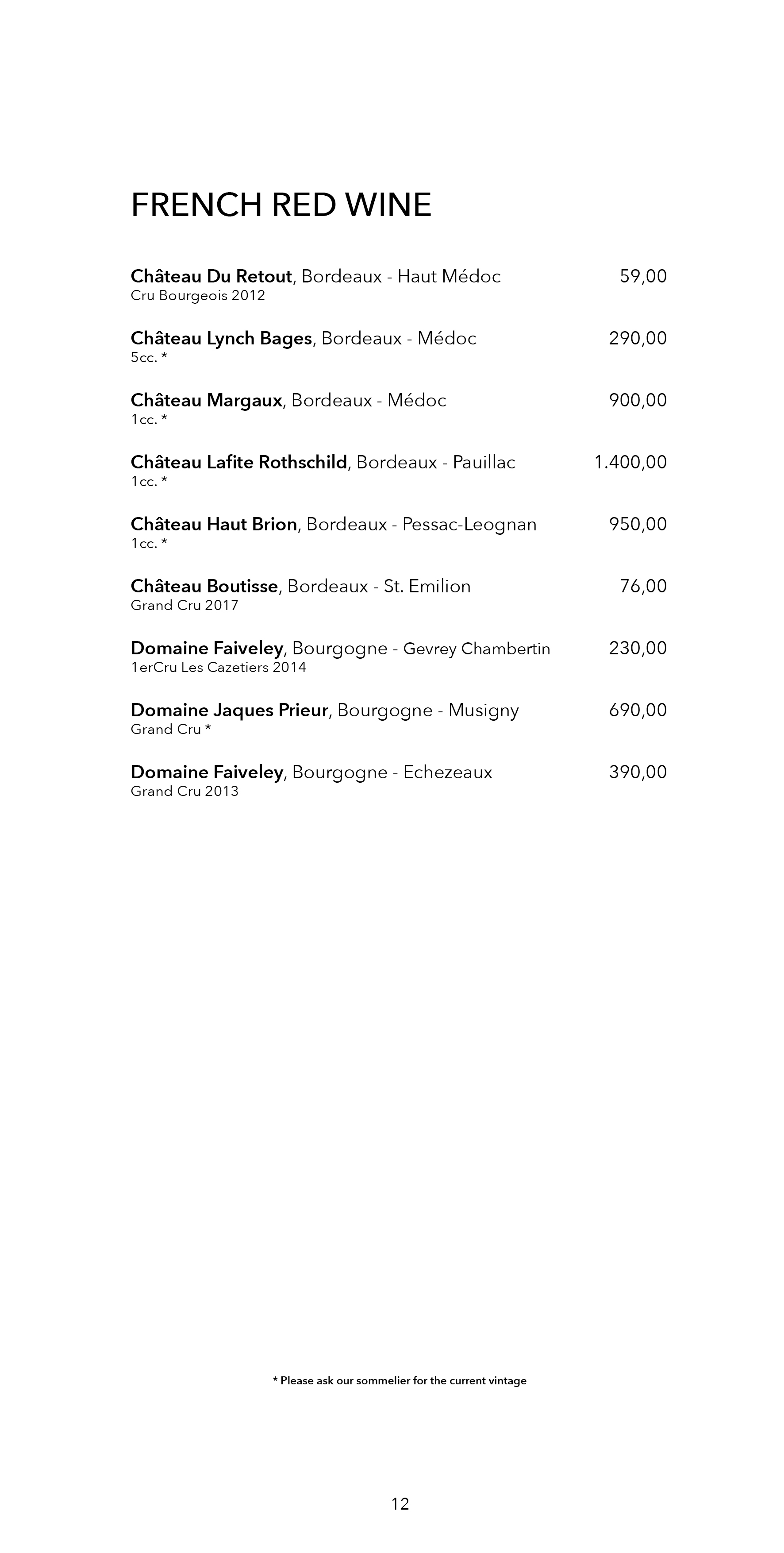 Dots 1060 – Wine Menu