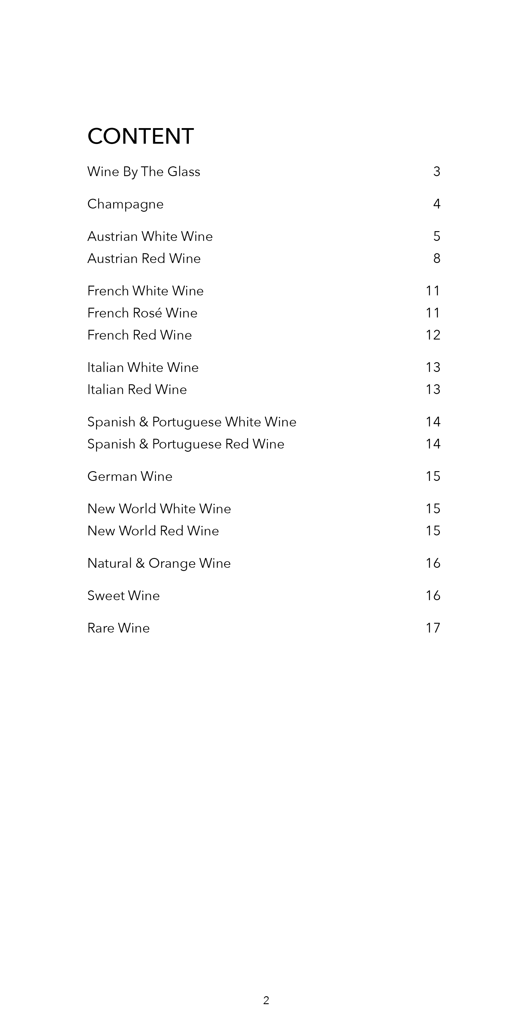 Dots 1060 – Wine Menu
