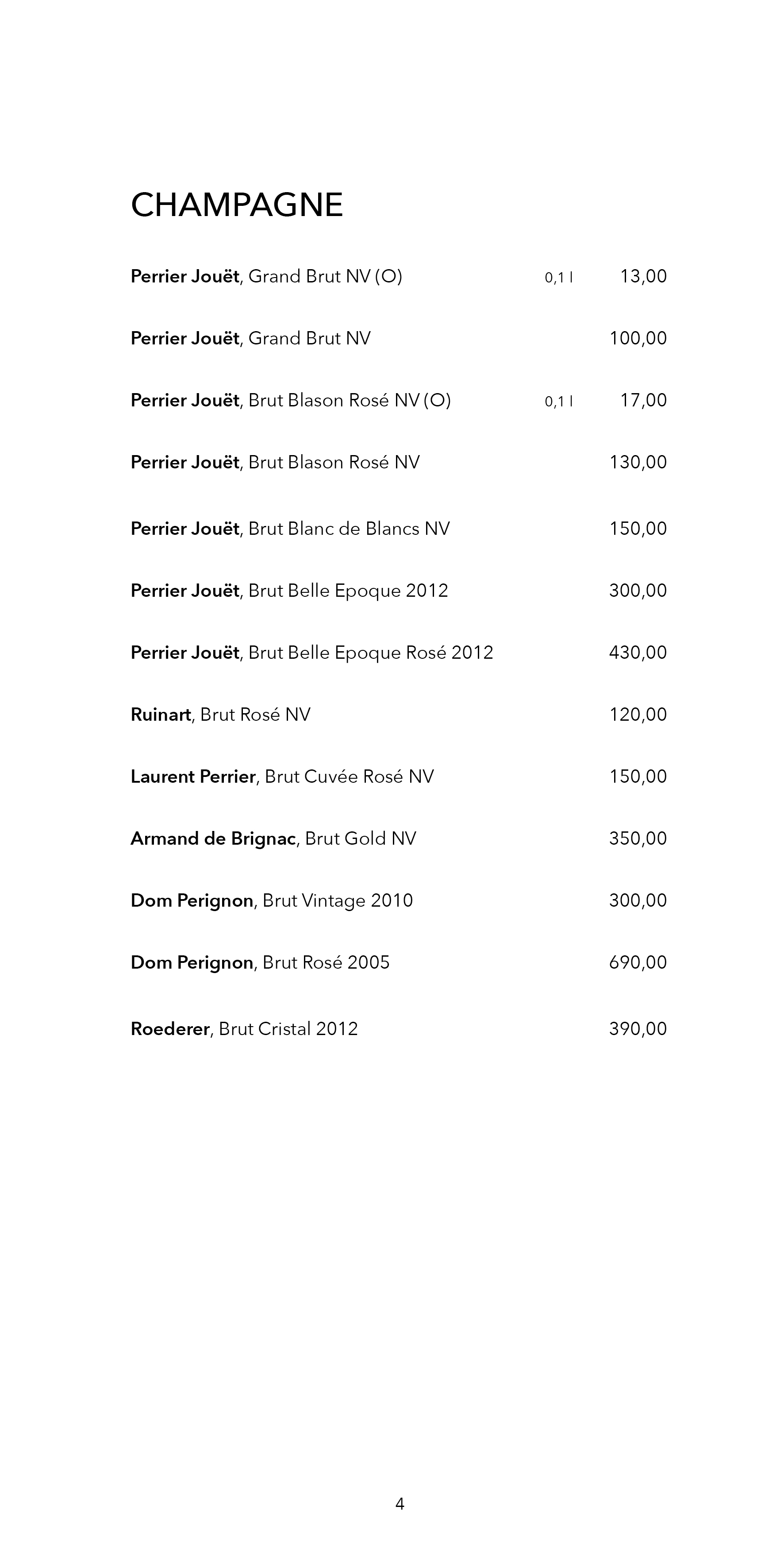 Dots 1060 – Wine Menu