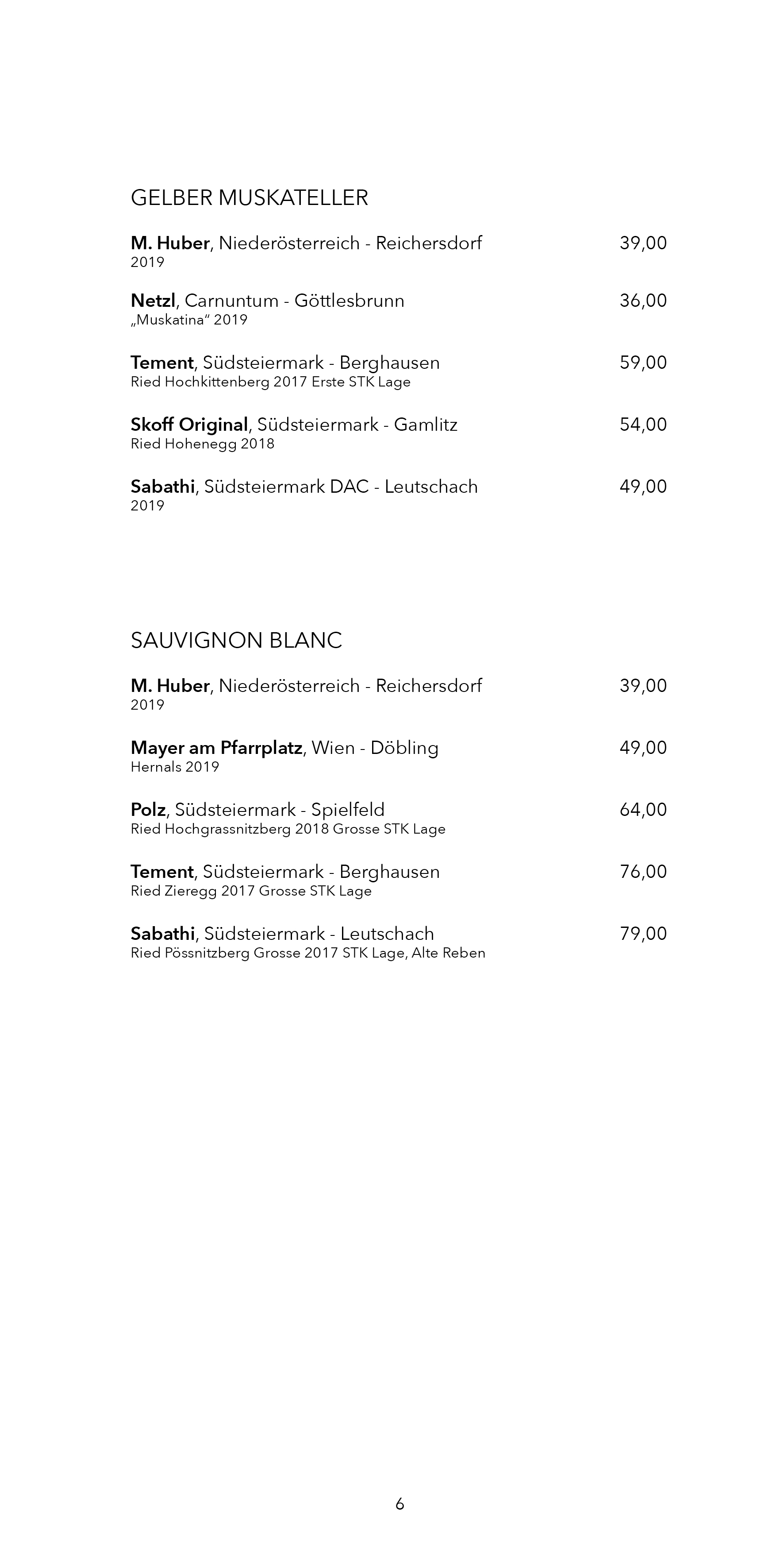Dots 1060 – Wine Menu